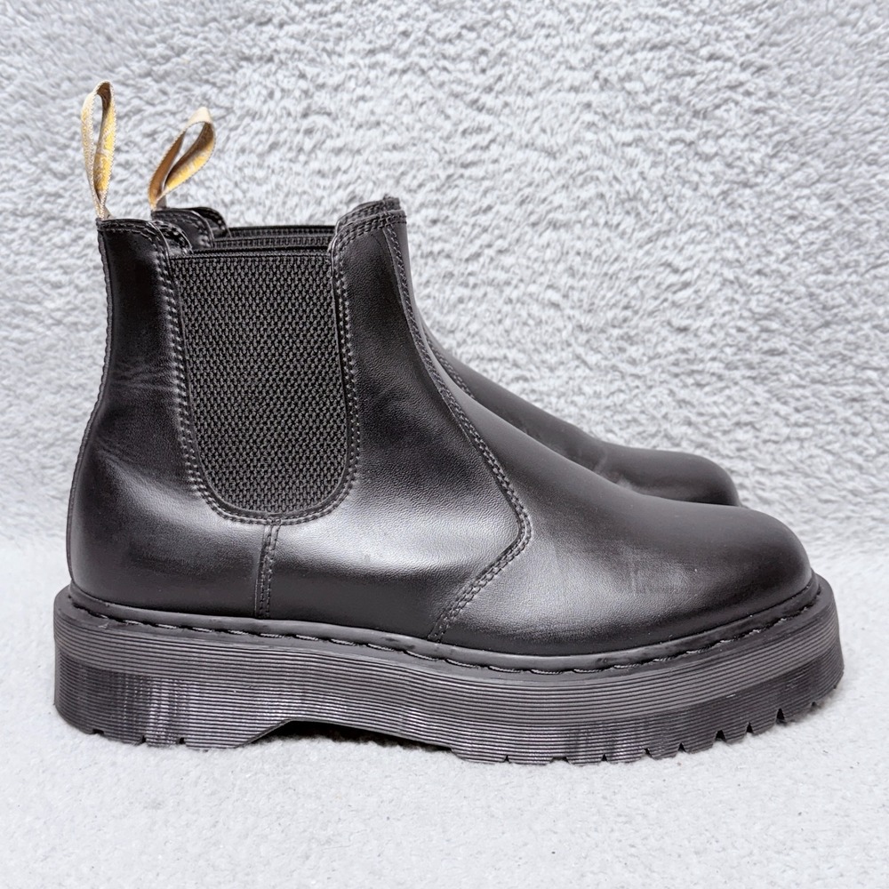 Dr Martens Vegan 2976 Quad Mens Size 13 Chelsea Boots Black Felix Rub Off